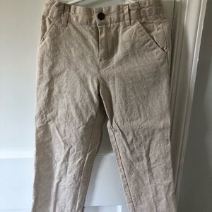 Boys linen khaki pants